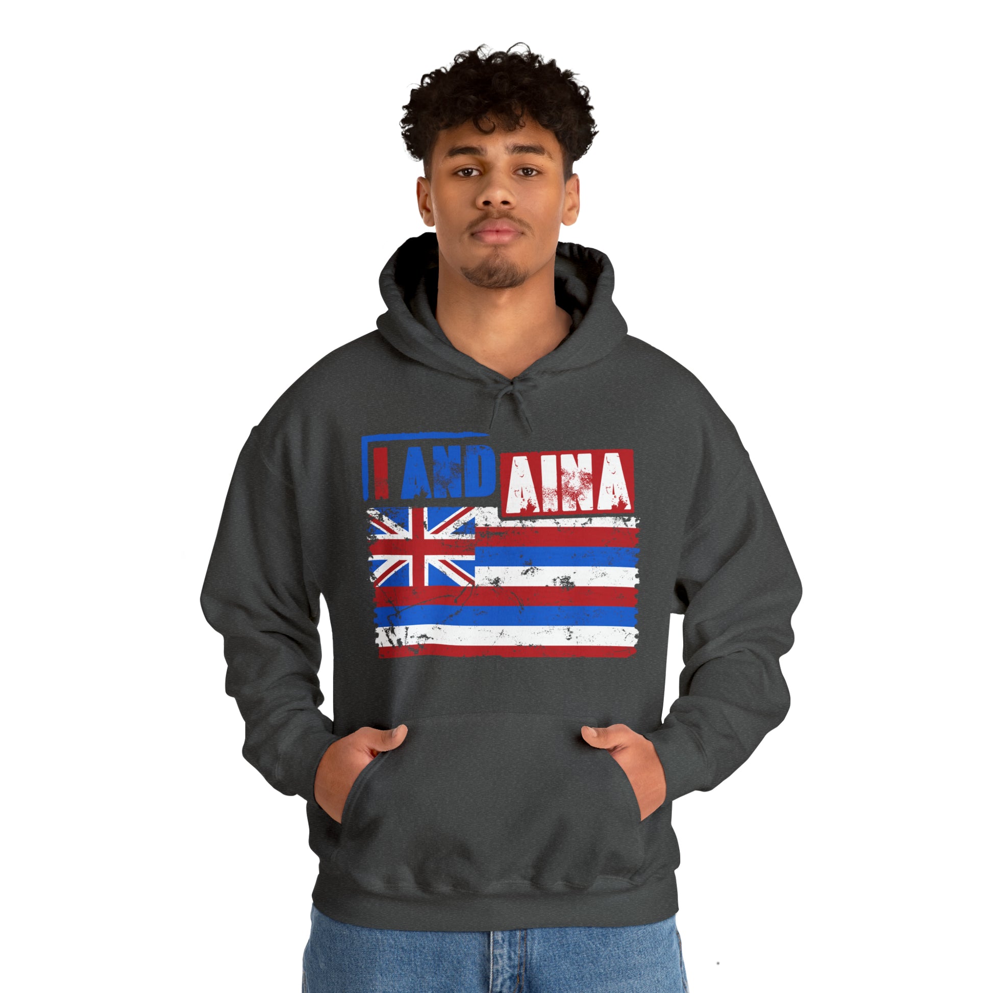 I AND AINA NOT FOR SALE!" Hooded Sweatshirt by SHAKA MAKA