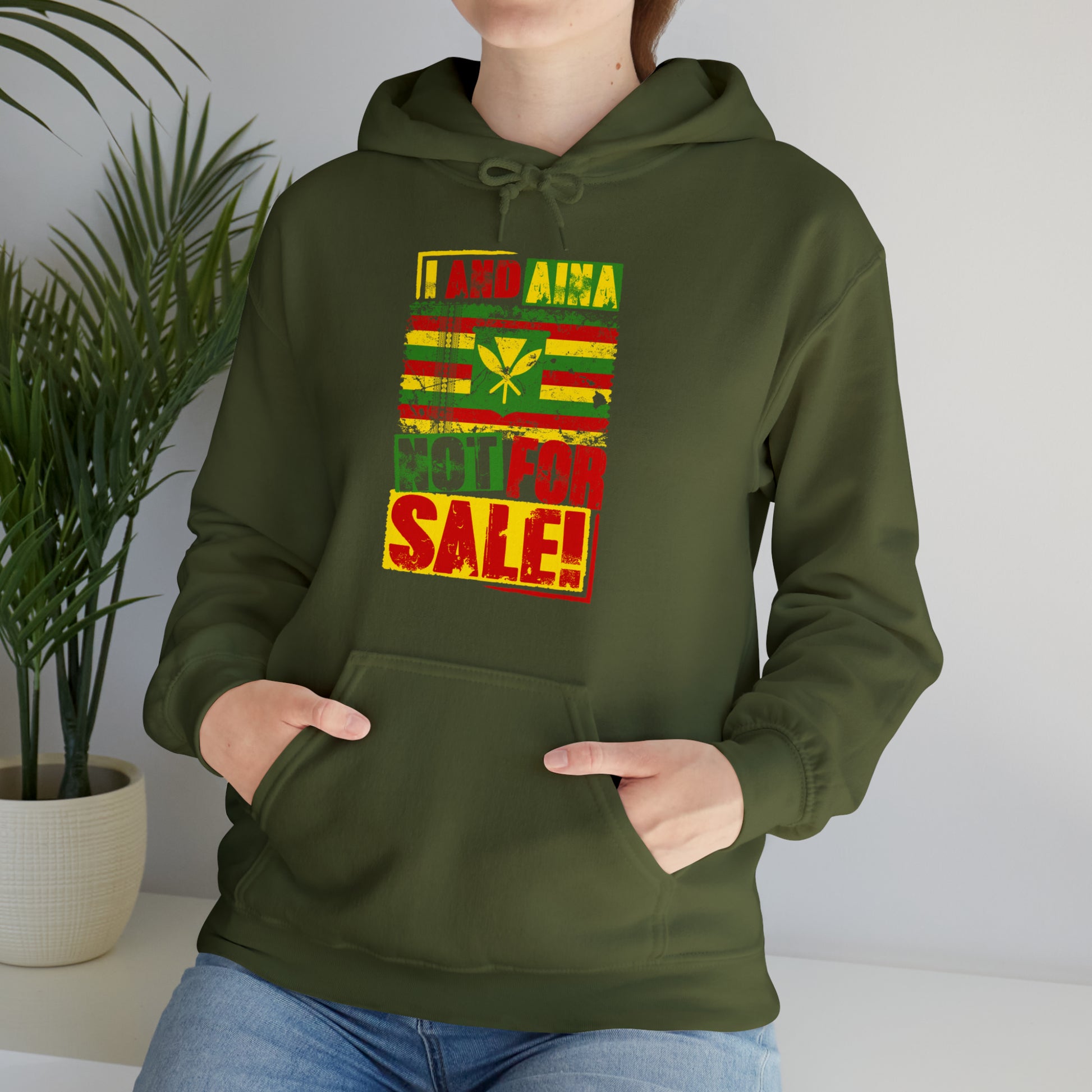 "I AND AINA NOT FOR SALE!" Hooded Sweatshirt by SHAKA MAKA