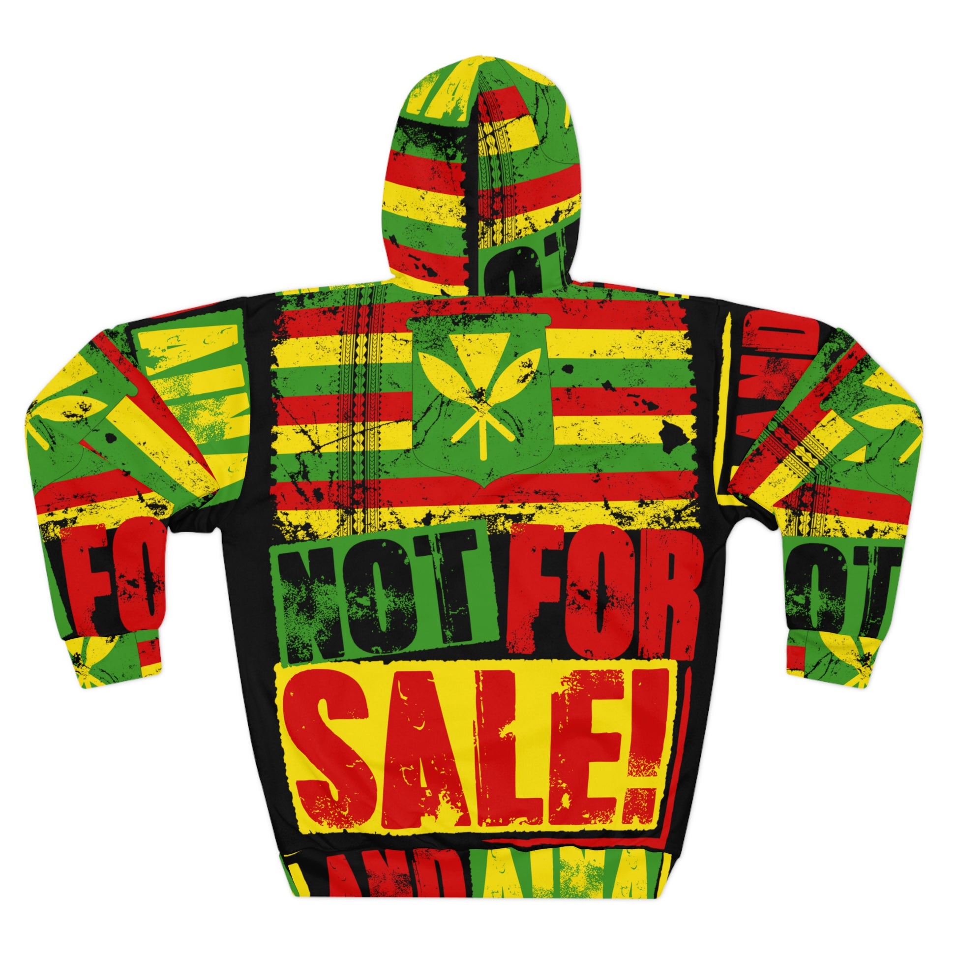 "I AND AINA NOT FOR SALE!" Pullover Hoodie (AOP)