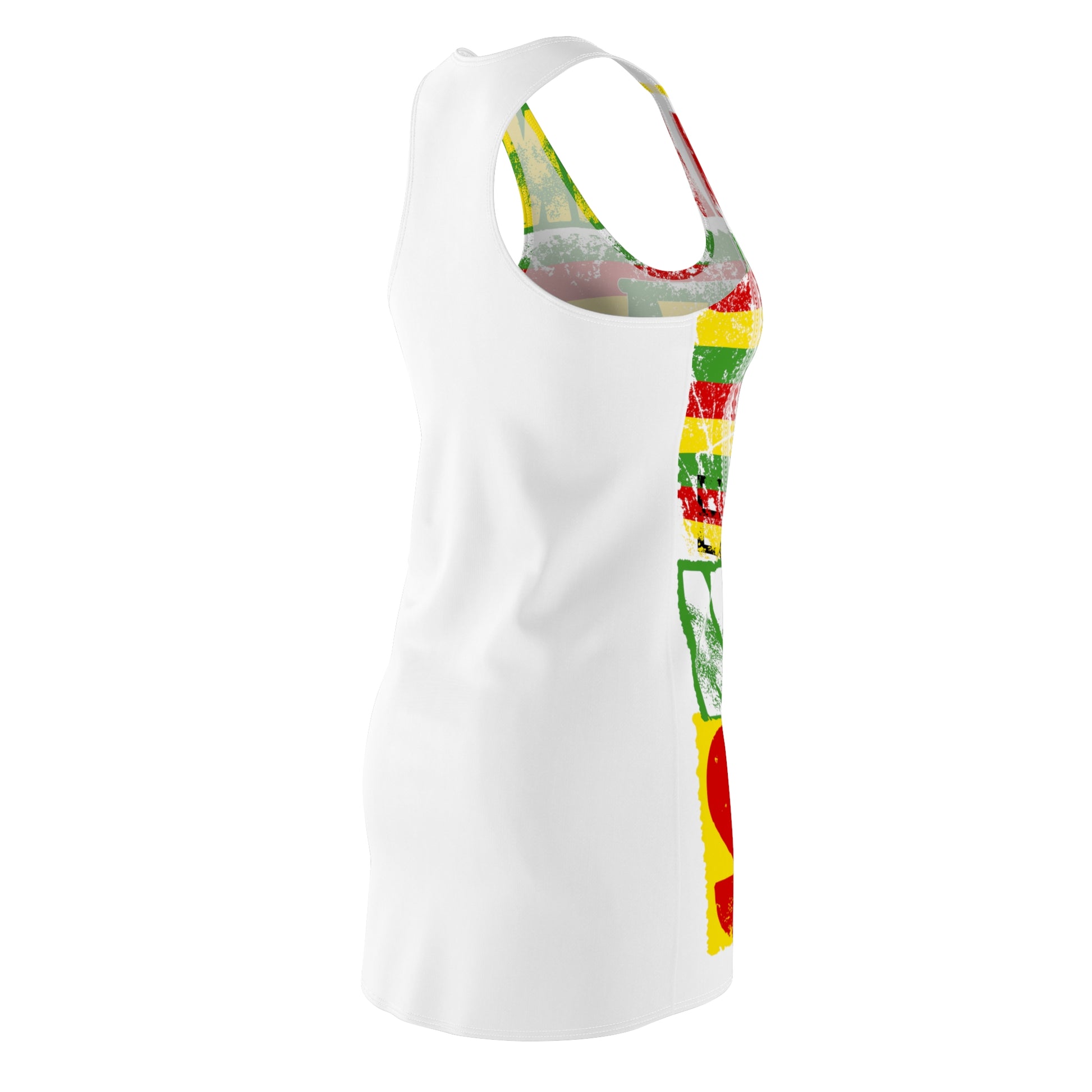 "I AND AINA NOT FOR SALE!" Women's Cut & Sew Racerback Dress (AOP) by SHAKA MAKA