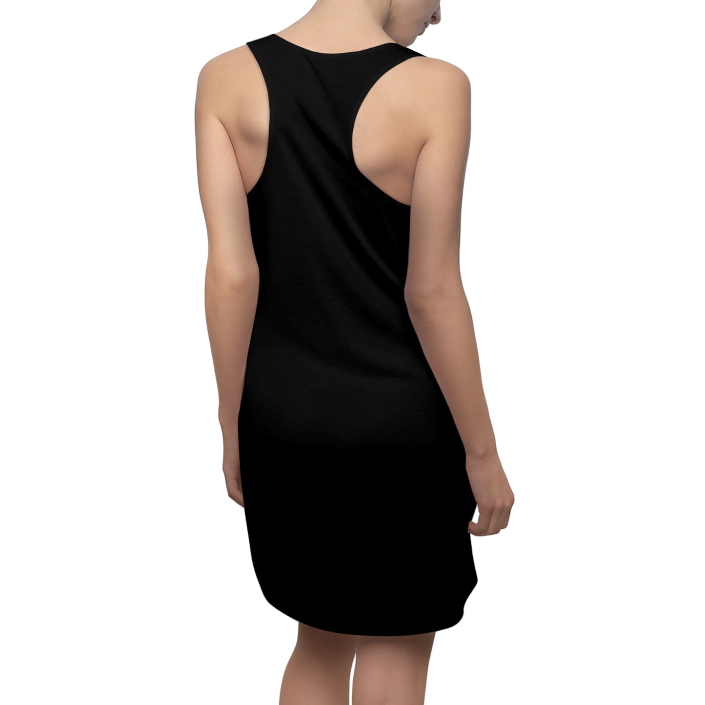 I AND AINA NOT FOR SALE!" Black Racerback Dress (AOP) by SHAKA MAKA