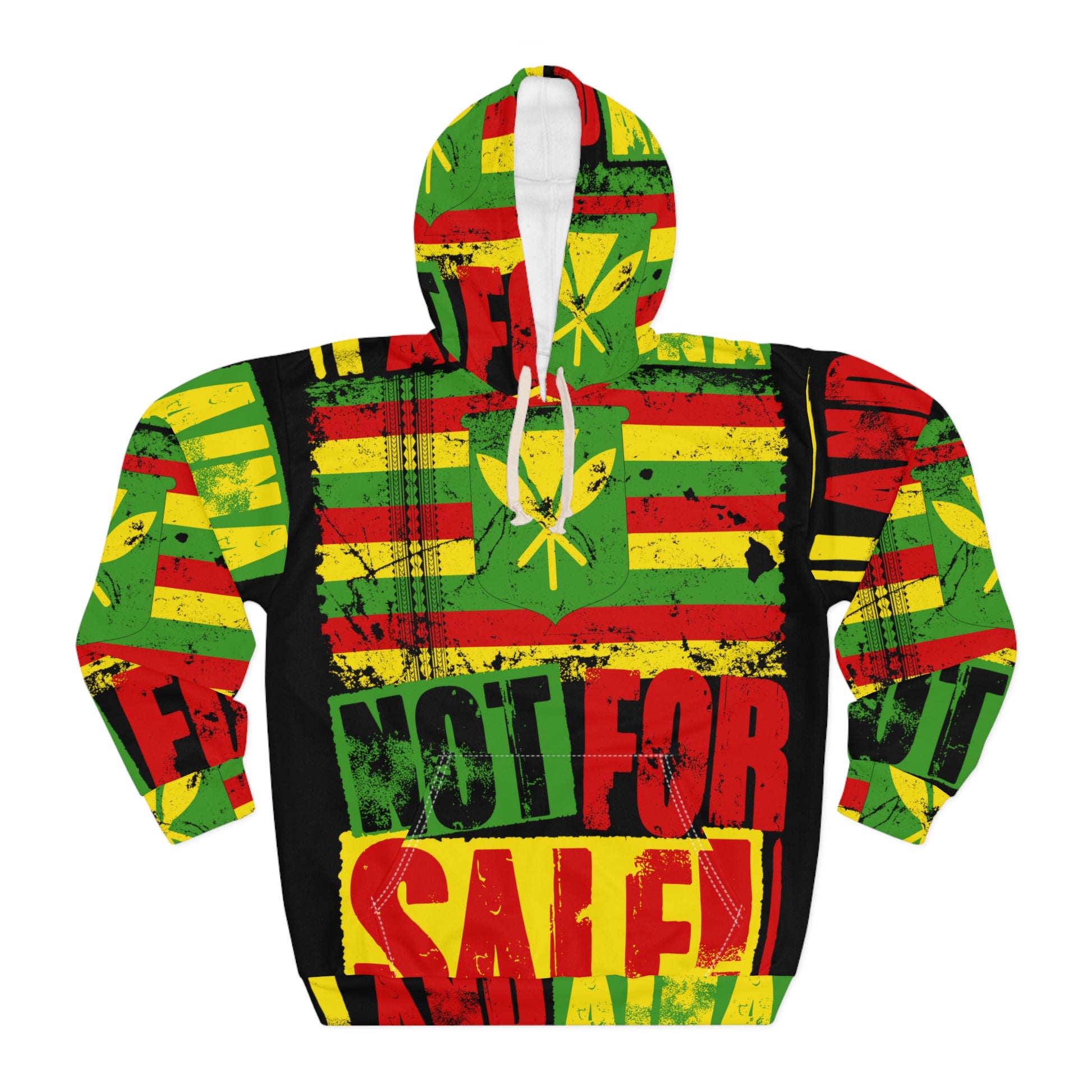 "I AND AINA NOT FOR SALE!" Pullover Hoodie (AOP)