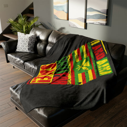 Soft Polyester Blanket "I AND AINA NOT FOR SALE!" by SHAKA MAKA